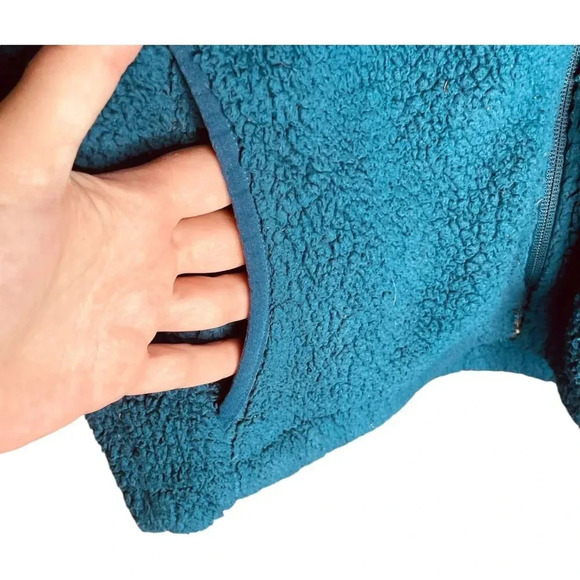 The North Face Teal Full Zip Fleece Sweater Jacket - Picture 7 of 11